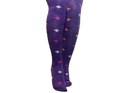 Dámské bavlněné nadkolenky fialové 7007.01