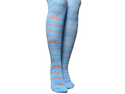 Dámské bavlněné nadkolenky modré 7007.05