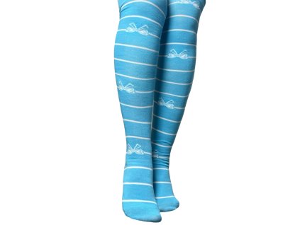 Dámské bavlněné nadkolenky světle modré 7007.05