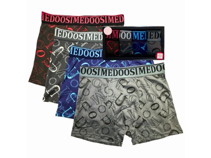 SET 4ks - Boxer šortky v dárkové krabičce Z068