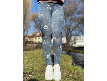 Dámské bambusové legíny modré BH80-3.02