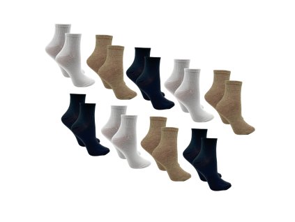 SET 9 Párů - Sportovní bavlněné ponožky CZ-308
