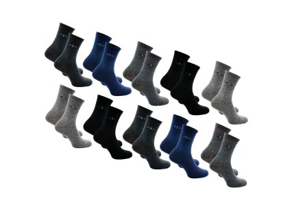 SET 10 Párů - Bavlněné ponožky B-8813