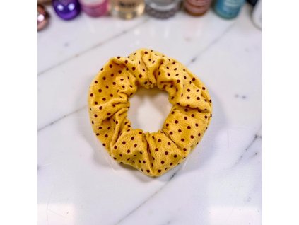 Scrunchie gumička do vlasů béžová 0007