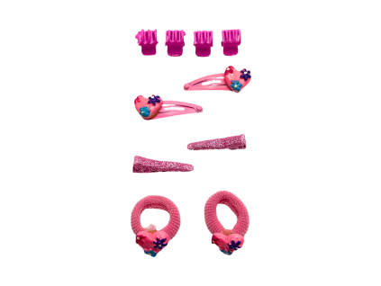Sada vlasových doplňků růžová 009