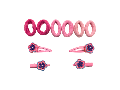 Sada vlasových doplňků růžová 0010