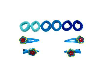 Sada vlasových doplňků modrá 0010