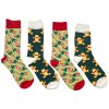 SET 4 Páry - Vánoční ponožky v krabičce ČER2