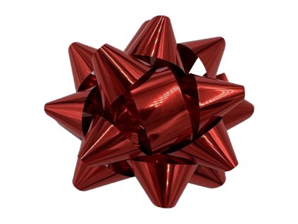 Červená lepiaca mašľa 8 cm