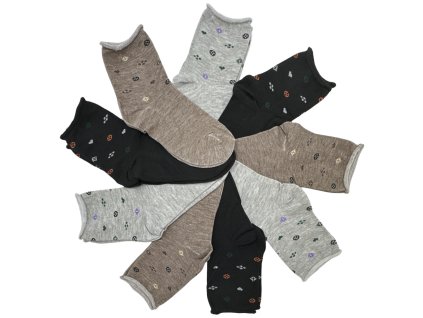 SET 9 Párov - Zdravotné bavlnené ponožky CZ-105
