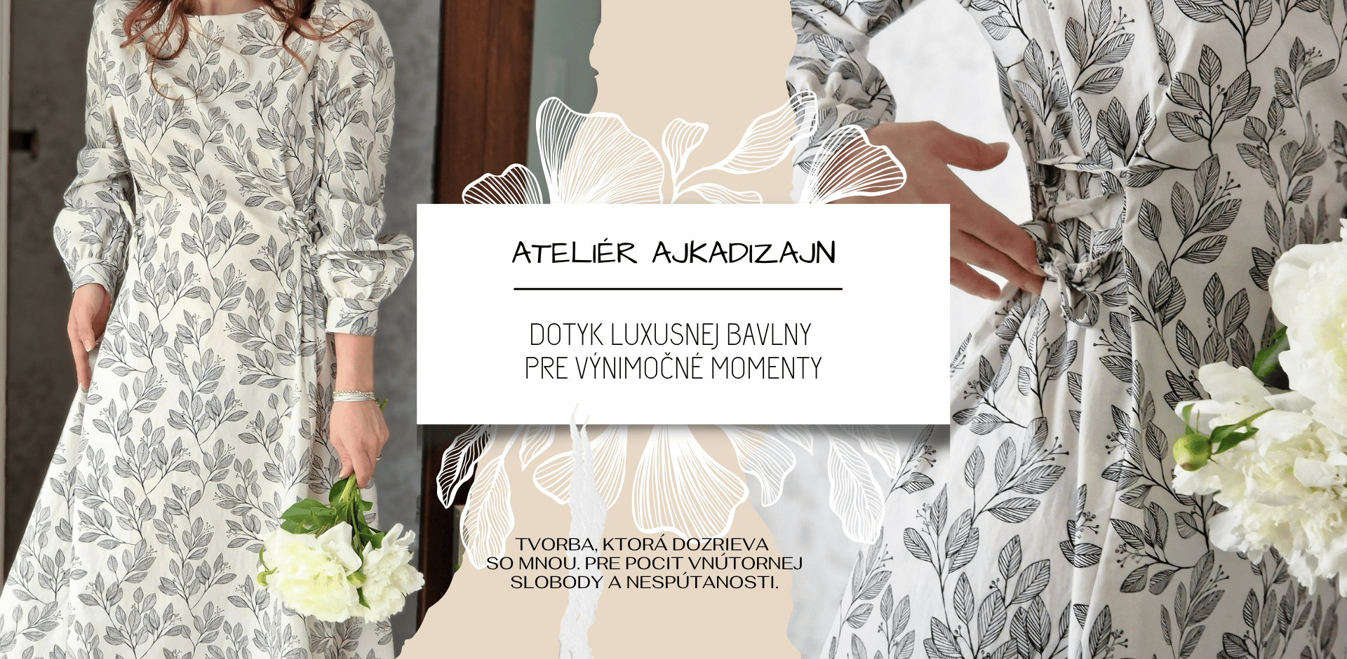 Bavlnené dámske šaty Lumira na viazanie v boho štýle z ateliéru ajkadizajn