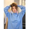 AYSHA Blue oversize mikinošaty s vreckami