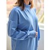 AYSHA Blue oversize mikinošaty s vreckami