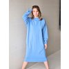 AYSHA Blue oversize mikinošaty s vreckami
