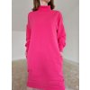AYSHA Fuchsia oversize mikinošaty s vreckami