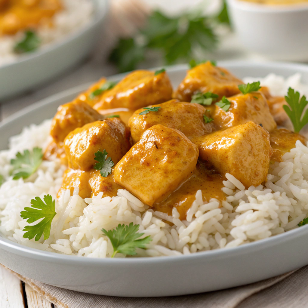 Kuracie kúsky v lahodnej šafranovej omáčke s iránskou ryžou
