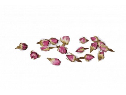 Malé púčiky damšský ruží na dekoráciu dezertov či do čaju
