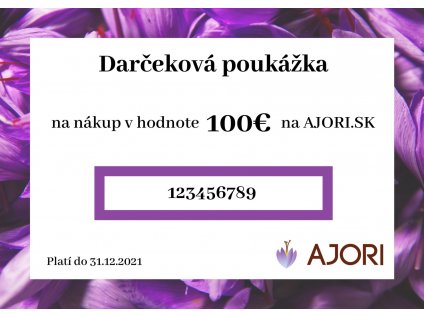 Darčeková poukážka v hodnote 100€