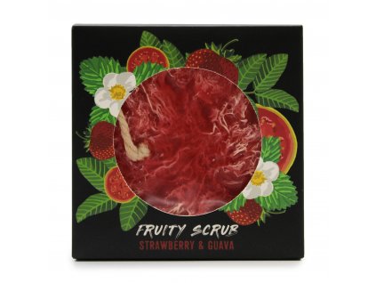 Jahoda a Guava Ovocné Peelingové Mydlo so Šnúrkou 1