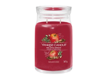 RED APPLE WREATH Veľká sviečka Signature 567g