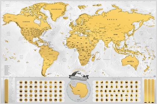 Stieracia mapa Sveta Classic
