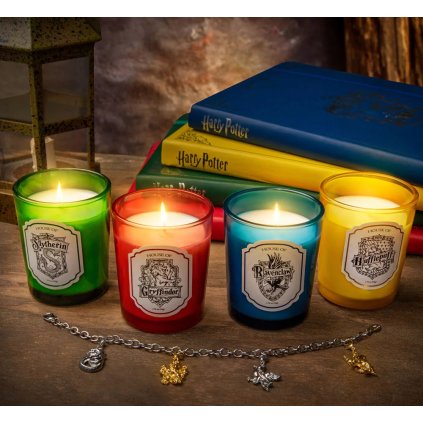 Harry Potter - sada sviečok s náramkom - Rokfortské fakulty Deluxe