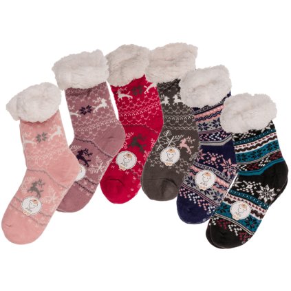women comfort socks reindeer ice flower 94072