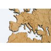 Drevená mapa na stenu hnedá