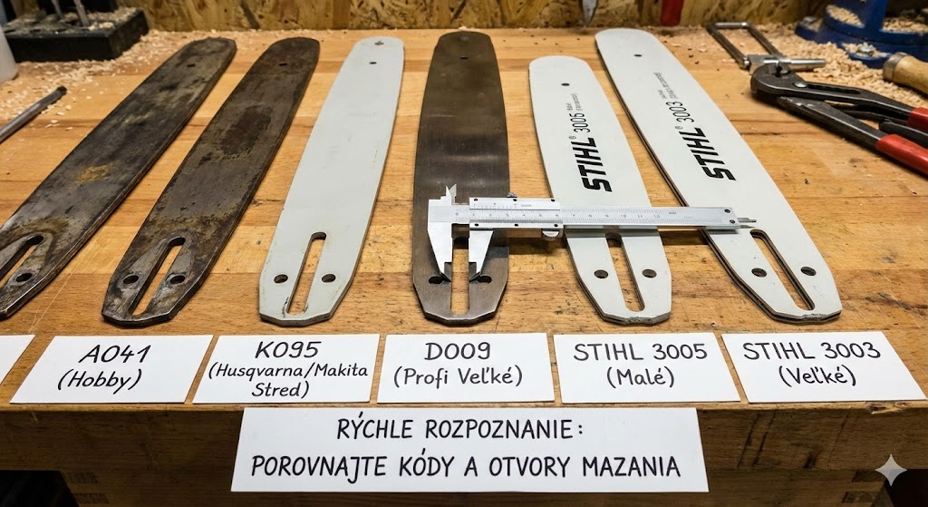 Lišty pre reťazové píly delenie a ako ich rýchlo rozpoznať.