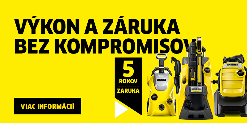 Kärcher predĺžená záruka na 5 rokov na vysokotlakové čističe