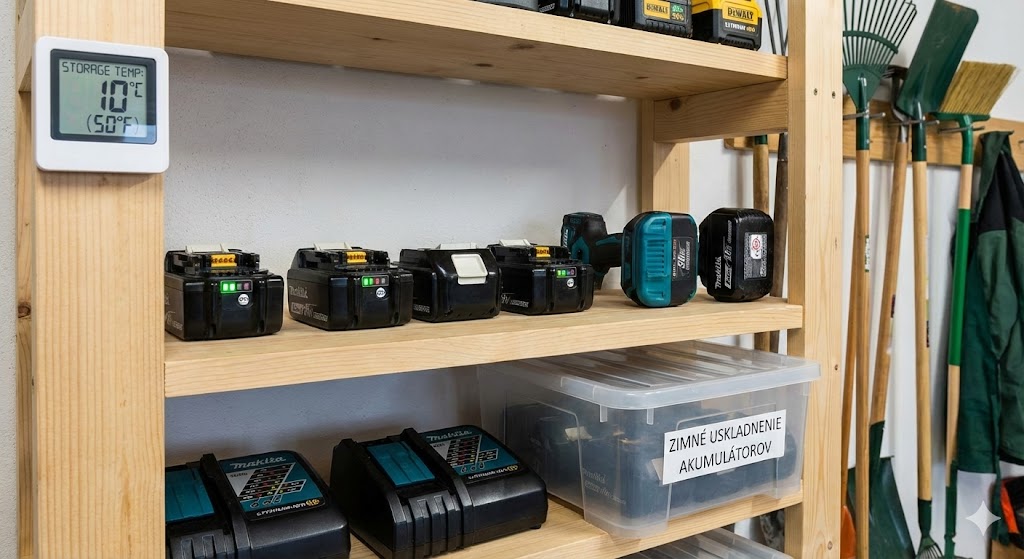 Zazimovanie akumulátorovej záhradnej techniky