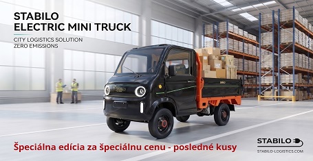 Elektrický nákladiak STABILO v akcii - špeciálna edícia za výhodnú cenu, posledné kusy.