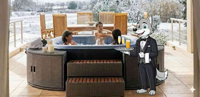 Vírivka v zime s obsluhou