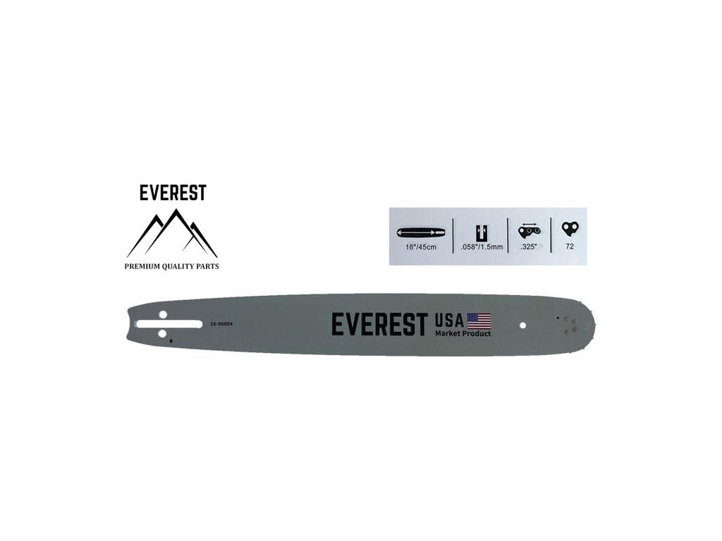 Vodiaca lišta na pílu 45 cm .325 1,5mm 72 článkov | ajtech.sk