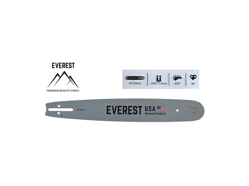 Vodiaca lišta na pílu 40 cm .325 1,5mm 66 článkov | ajtech.sk