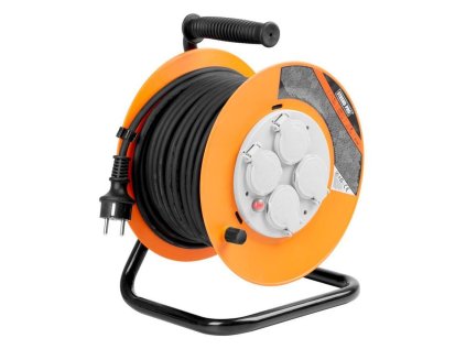 Kábel Strend Pro CR038, 4 zásuvky, L-30 m, IP44, guma, predlžovací | ajtech.sk