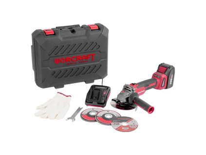 Aku uhlová brúska Worcraft CAG-S20LiBH 125mm set kufor | ajtech.sk