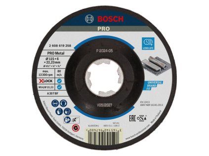 Brúsny kotúč Bosch X-Lock Expert pre kov 115mm | ajtech.sk