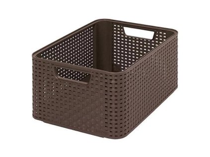 Košík Curver STYLE M, Off Dark brown, 38x29x17  | ajtech.sk