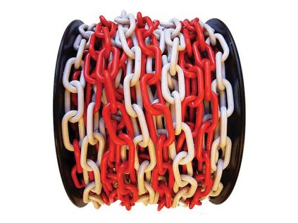 Retaz SLC 6 mm, L-25 m, plast, červeno-biela | ajtech.sk