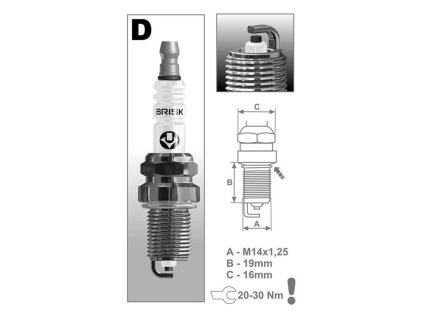 Sviečka Brisk DR17YC Brisk 1326 | AJTECH.SK