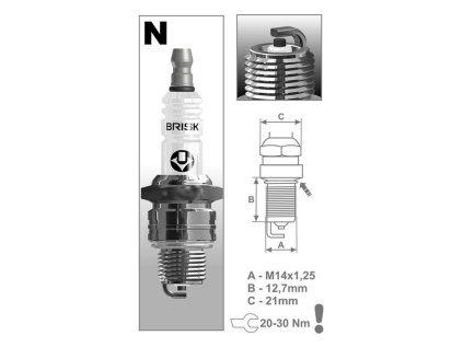 Sviečka Brisk N14C Brisk 1319 | AJTECH.SK