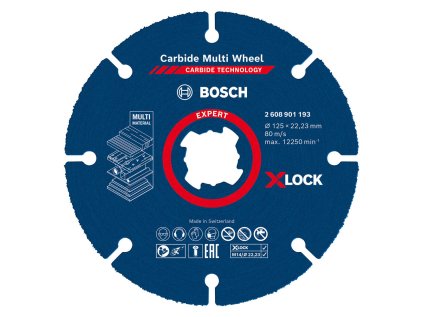 Bosch Diamantový rezací kotúč EXPERT Carbide Multi Wheel X-LOCK 125 x 22,23 mm (10ks) | ajtech.sk