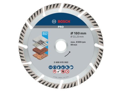 Bosch PRO Multi Material 180 x 22,23 x 2,4 x 10 mm (10ks) | ajtech.sk