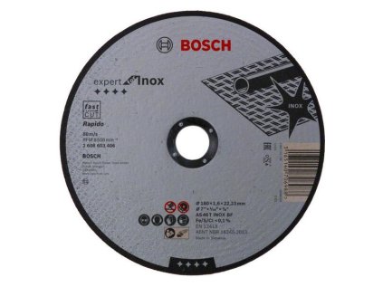Bosch rezný kotúč rovný EXPERT for INOX Rapido AS 46 T INOX BF, 180 x 22,23 x 1,6 mm | ajtech.sk