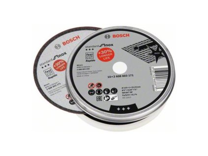 Bosch Kotúč rezací rovný Standard for INOX -Rapido WA 60 T BF 125 x 22,23 x 1,0mm (10ks | ajtech.sk