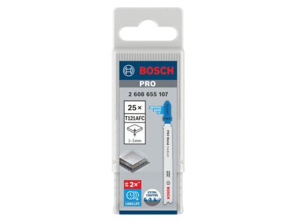 Bosch List do priamočiarej píly PRO Metal medium T121AFC 92 mm, 25 ks | ajtech.sk