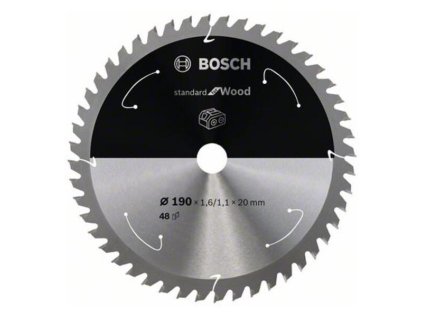Bosch Pílový kotúč pre aku píly Standard for Wood 190 x 20 x 1,6/1,1mm Z48 | ajtech.sk