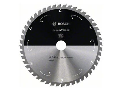 Bosch Pílový kotúč pre aku píly Standard for Wood 250 x 30 x 2,2/1,6mm Z48 | ajtech.sk
