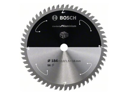 Bosch Pílový kotúč pre aku píly Standard for Aluminium 184 x 16 x 2/1,5mm Z56 | ajtech.sk